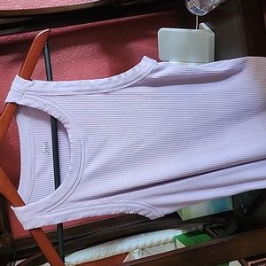 Jenni Intimates Ribbed Pale Lavendar Tank Rayon ans Cotton S